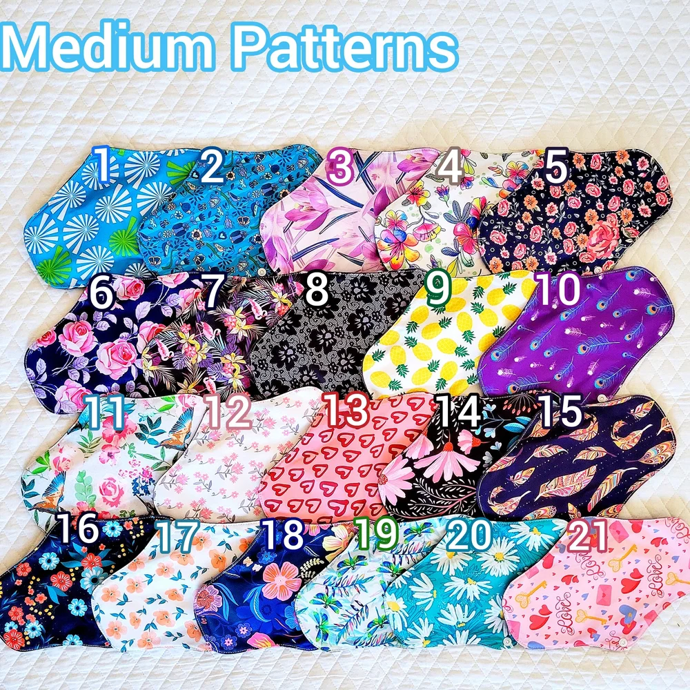 3 S 3 M 1 Wet Bag - Reusable Menstrual Pads Custom Bundle - Picture 4 of 5